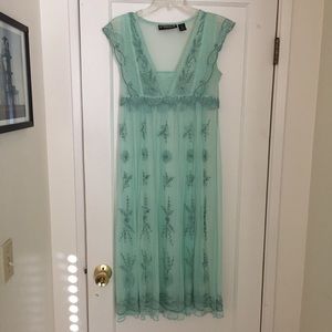 Beaded sheer tea party dress